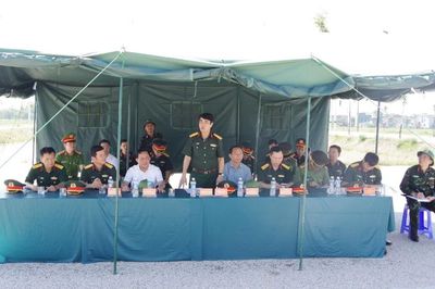 Kiểm tra công tác chuẩn bị diễn tập tác chiến trong khu vực phòng thủ xã Nông Cống