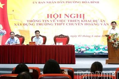 Thông tin đến người dân về việc triển khai dự án xây dựng Trường THPT Chuyên Hoàng Văn Thụ