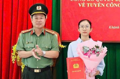 Khánh Hòa tuyển dụng vợ Thiếu tá Nguyễn Xuân Hải vào Công an nhân dân