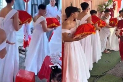 Độc lạ dàn phù dâu '6 múi' tại đám cưới miền Tây gây tranh cãi: Nhà gái tiết lộ lý do bất ngờ