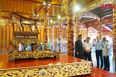 Bảo vật quốc gia Ngai vua triều Nguyễn 'trở lại' điện Thái Hòa