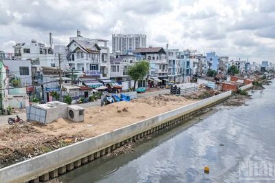 [Ảnh] Toàn cảnh bờ bắc kênh Đôi sau gần 1 năm triển khai dự án