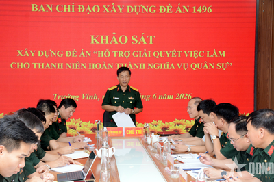 Ban chỉ đạo xây dựng Đề án 1496 của Bộ Quốc phòng khảo sát tại tỉnh Nghệ An