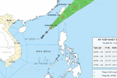 Dự báo thời tiết: Áp thấp nhiệt đới di chuyển theo hướng Đông Bắc, cách đặc khu Hoàng Sa khoảng 650km