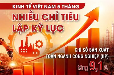 Kinh tế Việt Nam 5 tháng: Nhiều chỉ tiêu lập kỷ lục