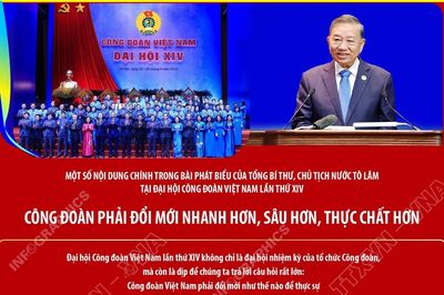 Tổng Bí thư, Chủ tịch nước Tô Lâm: Công đoàn phải đổi mới nhanh hơn, sâu hơn, thực chất hơn