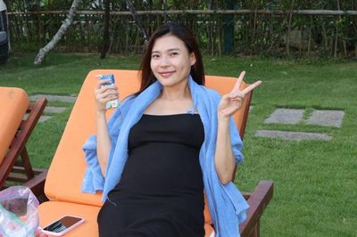 Diễn viên Thúy Diễm tăng 8kg khi mang bầu