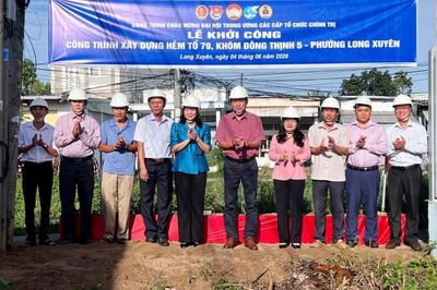 Phường Long Xuyên khởi công xây dựng hẻm tổ 79
