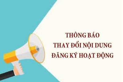 Thông báo thay đổi nội dung Giấy đăng ký hoạt động của Văn phòng Công chứng Trần Thị Minh Nghị