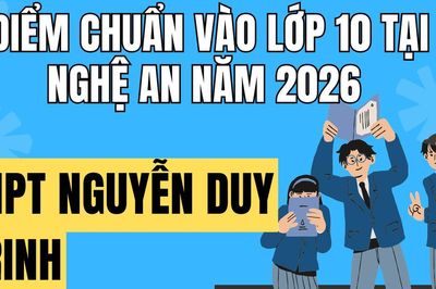 Điểm chuẩn vào 10 trường THPT Nguyễn Duy Trinh tại Nghệ An 2026