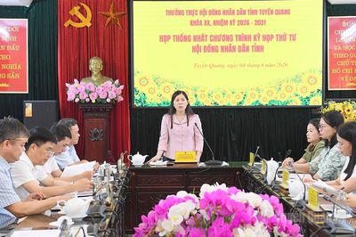 Họp thống nhất chương trình Kỳ họp thứ tư HĐND tỉnh