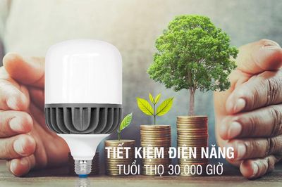 Tiết kiệm đến 90% điện năng khi dùng đèn LED