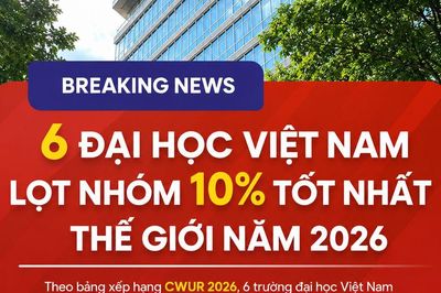 6 Đại học Việt Nam lọt top 10% tốt nhất thế giới 2026: Cha mẹ có con thi đỗ thật đáng tự hào