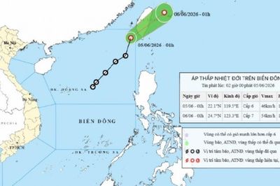 Dự báo áp thấp nhiệt đới trên Biển Đông: Sẽ di chuyển đến vùng biển phía Đông đảo Đài Loan (Trung Quốc), gió giật cấp 9
