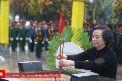Truy điệu, an táng 16 hài cốt liệt sĩ hy sinh tại Lào, Campuchia