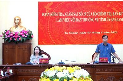 Bí thư Trung ương Đảng Võ Thị Ánh Xuân làm việc với Ban Thường vụ Tỉnh ủy An Giang