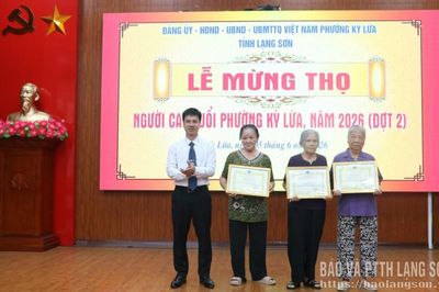 Phường Kỳ Lừa tổ chức lễ mừng thọ người cao tuổi đợt 2 năm 2026