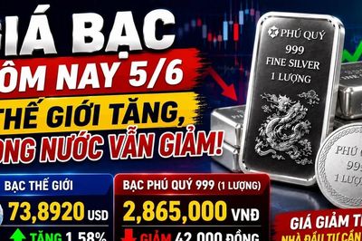 Giá bạc hôm nay 5/6: Bạc Phú Quý giảm tiếp dù thế giới hồi phục