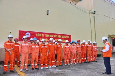 Thủy điện Trung Sơn diễn tập phòng, chống thiên tai và tìm kiếm cứu nạn trước mùa mưa bão năm 2026
