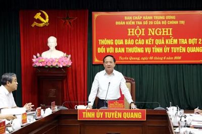 Trưởng Ban Tuyên giáo và Dân vận Trung ương Trịnh Văn Quyết chủ trì hội nghị với Ban Thường vụ Tỉnh ủy Tuyên Quang