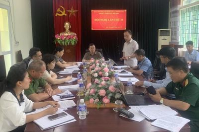 Trưởng Ban Tuyên giáo và Dân vận Tỉnh ủy Nông Thanh Tùng dự Hội nghị Ban Thường vụ Đảng ủy xã Minh Tâm
