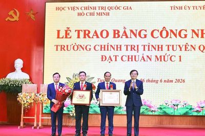 Trường Chính trị tỉnh Tuyên Quang được công nhận đạt chuẩn mức 1