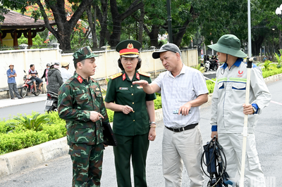 Radar xuyên đất của Quân đội dò tìm hài cốt liệt sĩ tại đường Trường Chinh, tỉnh Quảng Ngãi