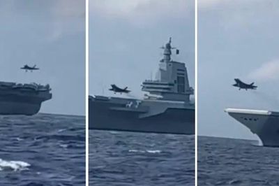 J-35 và J-15T thực hành 'chạm rồi bay' trên siêu tàu sân bay hiện đại nhất Trung Quốc