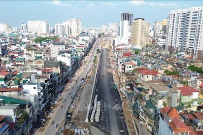 Hà Nội: Đường Vành đai 1 đoạn Hoàng Cầu - Voi Phục dần lộ diện