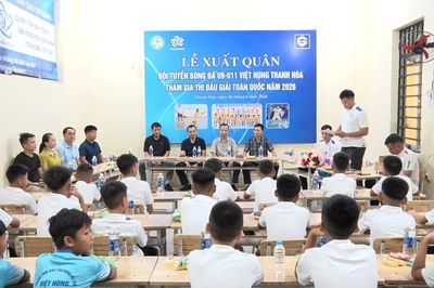 U11 Việt Hùng Thanh Hóa xuất quân tham gia thi đấu giải toàn quốc 2026