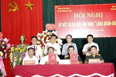 Bắc Ninh: Ra mắt mô hình 'Làng Quân - Dân' thắt chặt tình đoàn kết tại xã Cẩm Lý