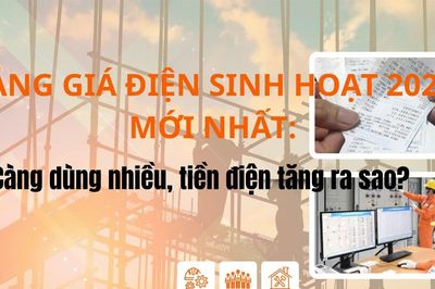 Bảng giá điện sinh hoạt 2026 mới nhất: Càng dùng nhiều, tiền điện tăng ra sao?