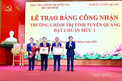 Trường Chính trị tỉnh được công nhận đạt chuẩn mức 1