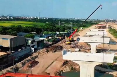 Đẩy nhanh tiến độ thi công cầu Mễ Sở, cầu cạn Vành đai 4
