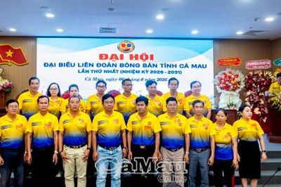 Cà Mau thành lập Liên đoàn Bóng bàn tỉnh, nhiệm kỳ 2026-2031