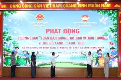 Xã Mỹ Đức phát động phong trào vì Thủ đô xanh - sạch - đẹp