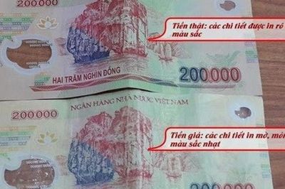 Dựa vào những đặc điểm này có thể dễ dàng phân biệt được tiền giả - tiền thật