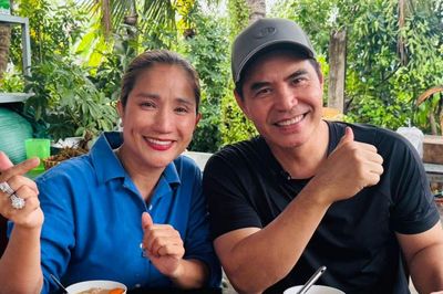 Trung Dũng bên Cát Tường: 'Không ai sướng bằng em này'
