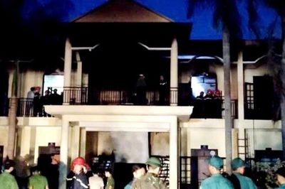 Khống chế vụ cháy lớn tại trụ sở Đảng ủy xã Thượng Đức