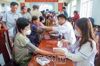 300 hộ dân khó khăn Xã Phan Ngọc Hiển được khám bệnh, cấp thuốc miễn phí