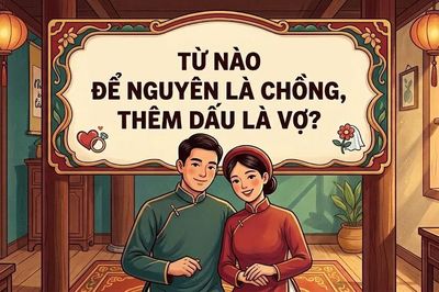 Câu đố 'hack não': Từ nào để nguyên là chồng, thêm dấu là vợ?