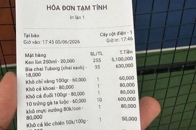 Thực hư hóa đơn chơi pickleball gần 7 triệu đồng, uống 290 lon bia trong 1 phút
