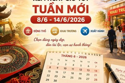Xem ngày giờ tuần mới từ 8/6 - 14/6/2026: Ngày nào đẹp để động thổ, khai trương, xuất hành?