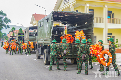 Các đơn vị Quân đội chủ động ứng phó với lũ