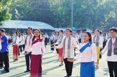 Đồng diễn múa Khmer của hơn 1.000 sinh viên Đại học Trà Vinh xác lập kỷ lục