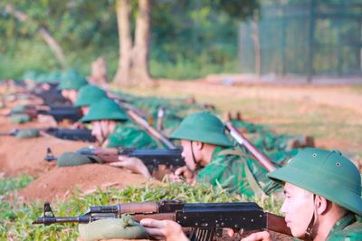 Bám thao trường giữa cao điểm nắng nóng