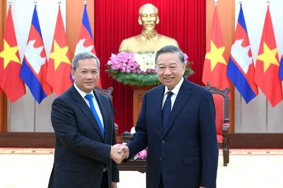 [Ảnh] Tổng Bí thư, Chủ tịch nước Tô Lâm tiếp Thủ tướng Campuchia Hun Manet