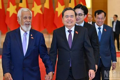 [Ảnh] Chủ tịch Quốc hội Trần Thanh Mẫn hội kiến Thủ tướng Timor-Leste Kay Rala Xanana Gusmao
