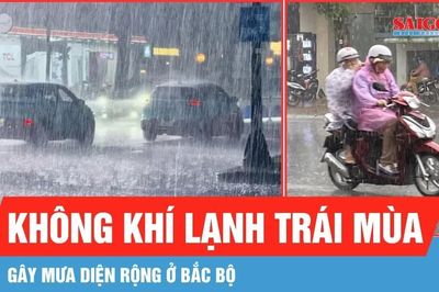 Không khí lạnh gây mưa diện rộng ở Bắc bộ