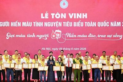 Tôn vinh 100 người hiến máu tiêu biểu toàn quốc năm 2026